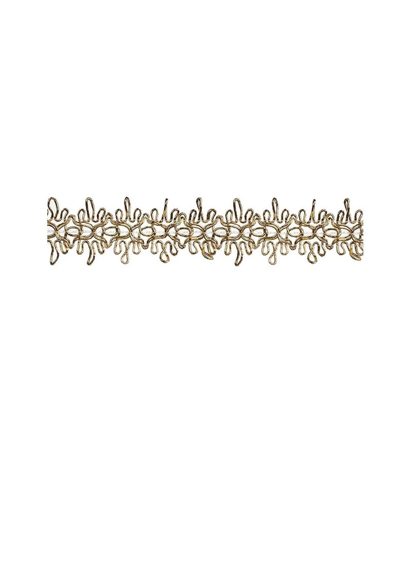 Deco Trims Metallic Star Gimp Trim 1inch x 10yd Gold - Image 1