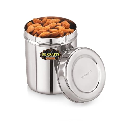 SG CRAFTS Stainless Steel Vertical Canisters/Ubha Dabba/Storage Containers/Deep Dabba. (700 ml) - Image 5