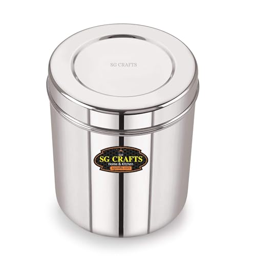 SG CRAFTS Stainless Steel Vertical Canisters/Ubha Dabba/Storage Containers/Deep Dabba. (700 ml) - Image 3