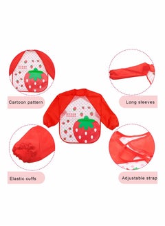 KASTWAVE Bibs with Sleeves, 4 Pcs EVA Baby Bib Waterproof Long Sleeve Bib Unisex Feeding Bibs Apron Lovely Cute Cartoon Bibs for Infant Toddler 6 Months to 3 Years Old  - Image 3