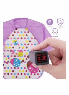 KASTWAVE Bibs with Sleeves, 4 Pcs EVA Baby Bib Waterproof Long Sleeve Bib Unisex Feeding Bibs Apron Lovely Cute Cartoon Bibs for Infant Toddler 6 Months to 3 Years Old  - Image 4