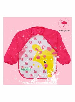 KASTWAVE Bibs with Sleeves, 4 Pcs EVA Baby Bib Waterproof Long Sleeve Bib Unisex Feeding Bibs Apron Lovely Cute Cartoon Bibs for Infant Toddler 6 Months to 3 Years Old  - Image 5