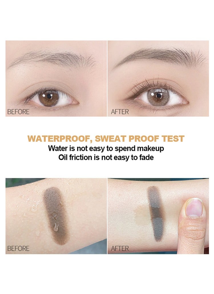 OCHEAL - Double Colour-Air Cushion Eyebrow Cream, 2 Color Luxury Brow Powder, Eyebrow Shaping For Full Thick Arches, for Eye Makeup, Shaping and Defining Eyebrows, with Brush - Image 1