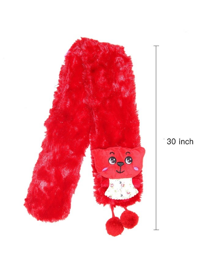 CHACKO Fleece Boys Girls Scarf Winter Kids Neck Warmer Children Scarf 0-4 Years_Red - Image 3