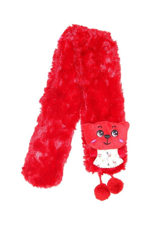 CHACKO Fleece Boys Girls Scarf Winter Kids Neck Warmer Children Scarf 0-4 Years_Red - Image 1
