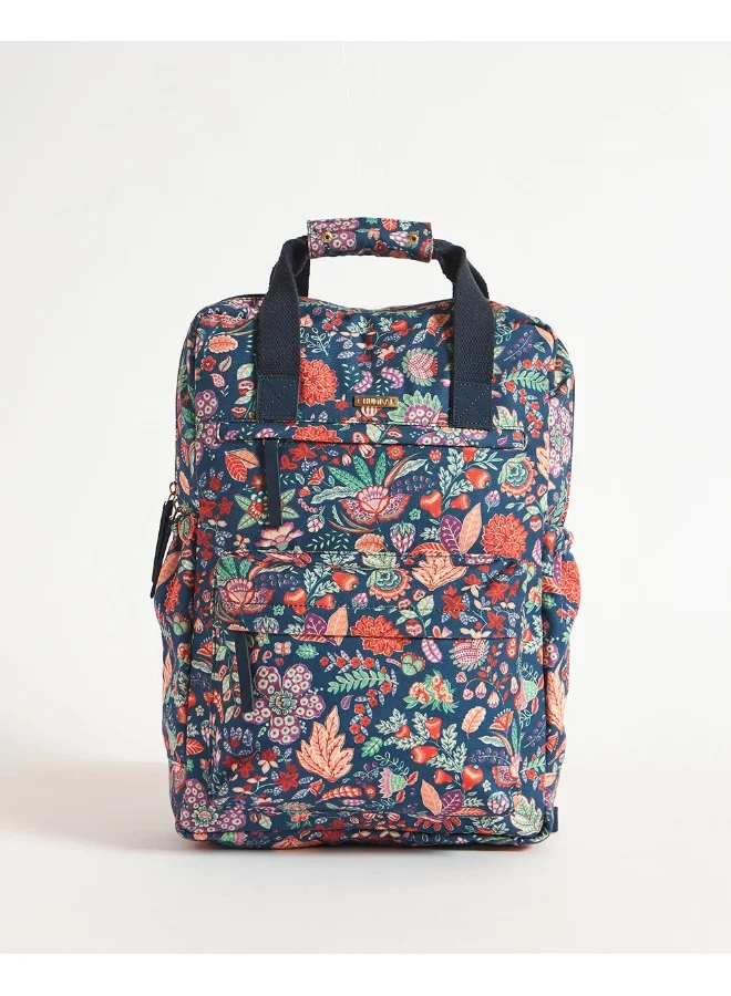 Chumbak Chumbak Explorer Backpack - Batik Bloom, Navy, M, Asian