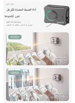 ELIKLIV The 5.1-meter retractable clothesline, stainless steel high-quality structure, care and drying, can be used both indoors and outdoors, is the first choice for hotel apartments, so that indoor and outdoor and hotel apartments can be enjoyed  - Image 3