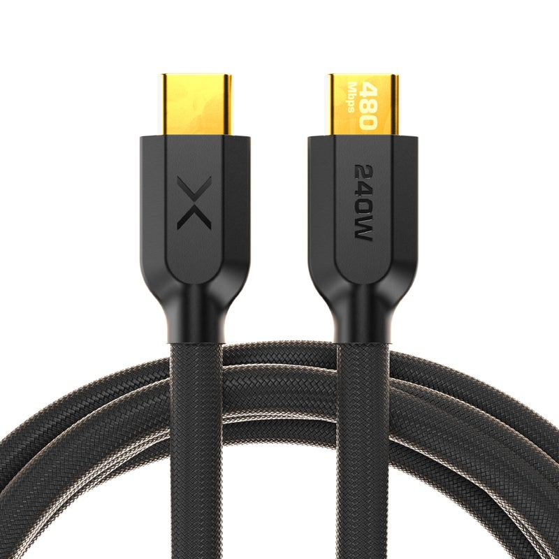 NOCO XGrid XC2: 240W USB-C to USB-C Cable â€“ Type C Fast Charging Cord, USB-IF Certified, Smart E-Marker Chip, 480Mbps Data, UltraFlex Braided Nylon + Silicone Jacket, 6-Foot Durable Design - Image 1