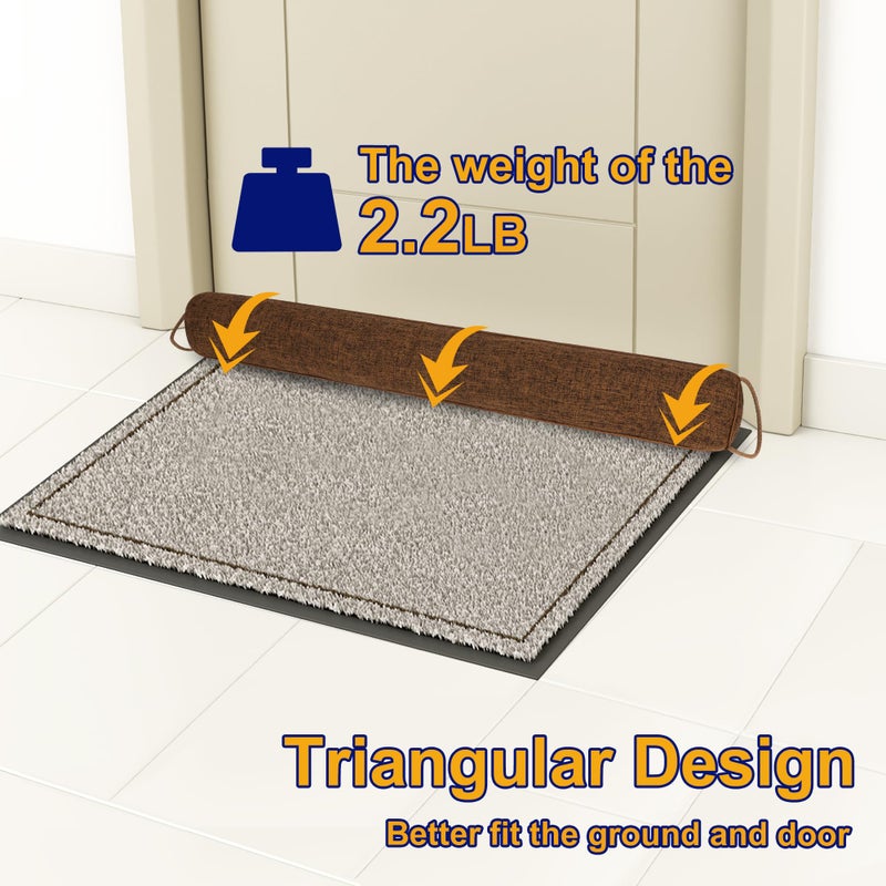NABOWAN 32" Weighted Under Door Draft Stopper -Triangular Door Draft Blocker with Hook Loops for Easy Install, Save Energy, Home Room Essentials - Image 4