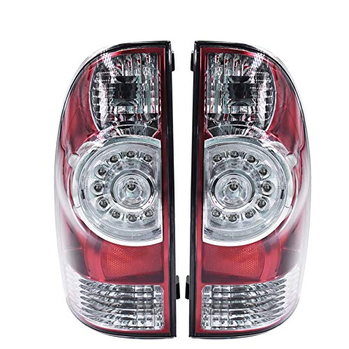 munirater Rear Tail Brake Lights Red Clear Replacement for Tacoma 2005-2015 Left and Right Side Tail Lights - Image 5