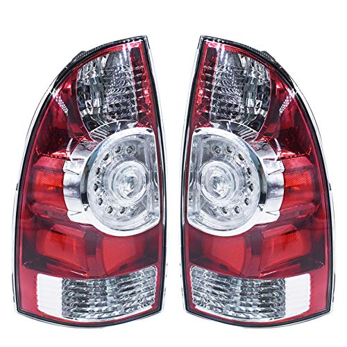munirater Rear Tail Brake Lights Red Clear Replacement for Tacoma 2005-2015 Left and Right Side Tail Lights - Image 2