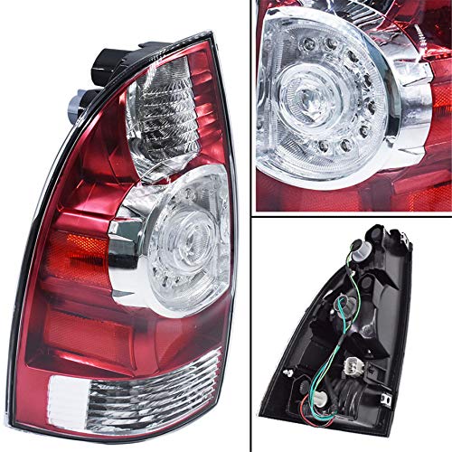 munirater Rear Tail Brake Lights Red Clear Replacement for Tacoma 2005-2015 Left and Right Side Tail Lights - Image 3
