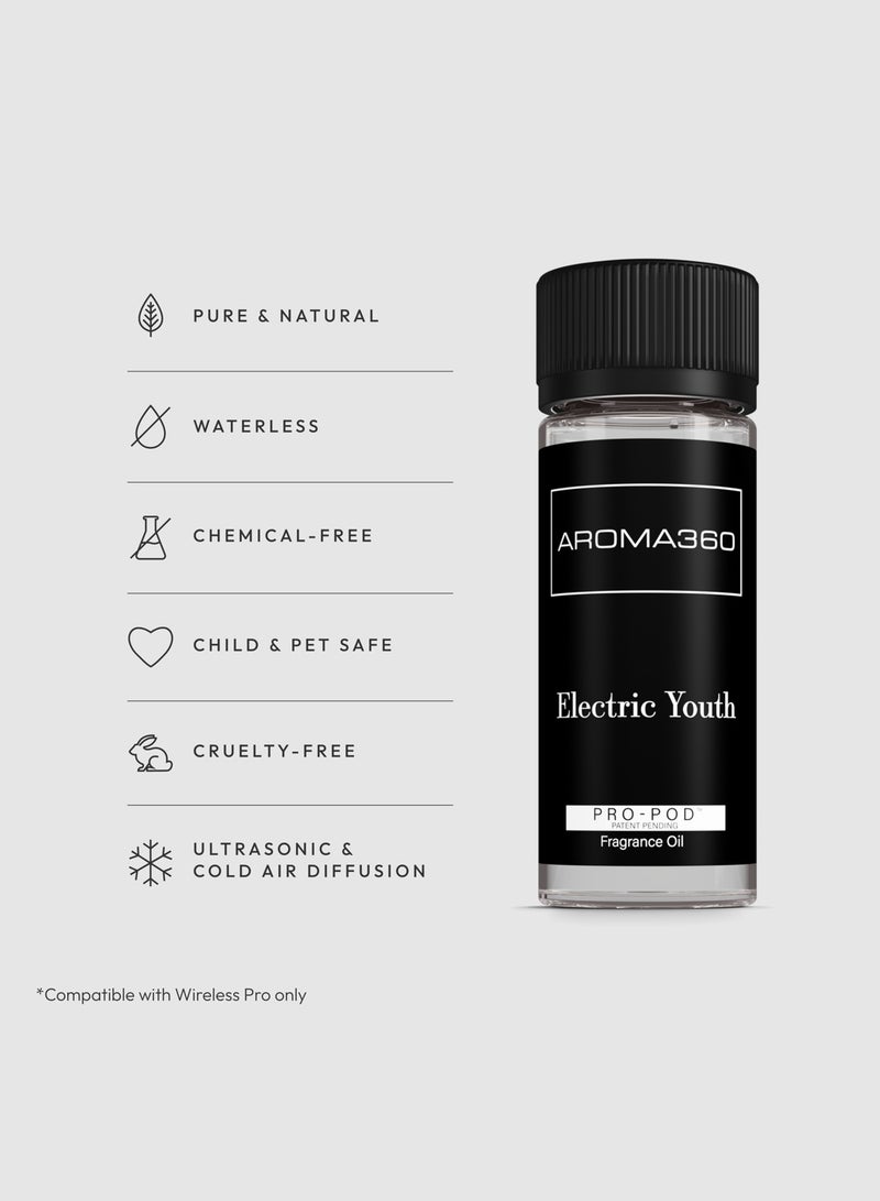AROMA360 Electric Youth Pro-Pod Oil Blend - Hotel Inspired for Luxury Essential Oil Diffusers - Aromatherapy Scent Diffuser Oil - Wild Bergamot, Neroli, and Cypress  - Image 2