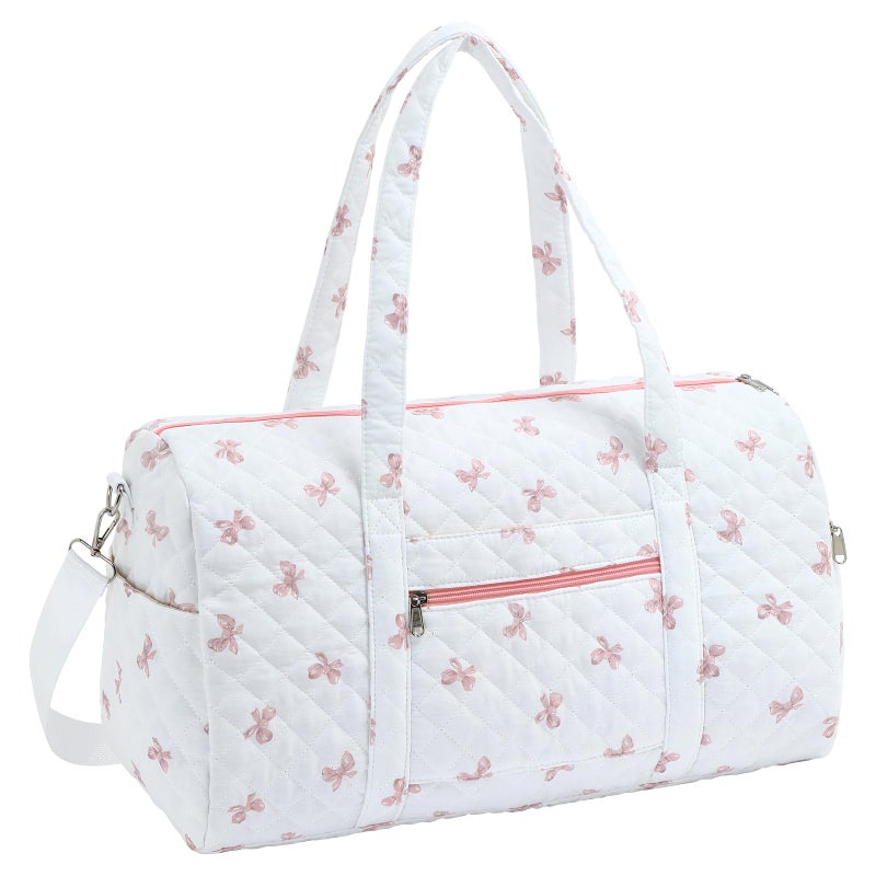 honitty Duffle Bag, Gym Bag for Women, Quilted Duffle Bags, Travel Large Capacity Floral Weekender Bags - Image 1