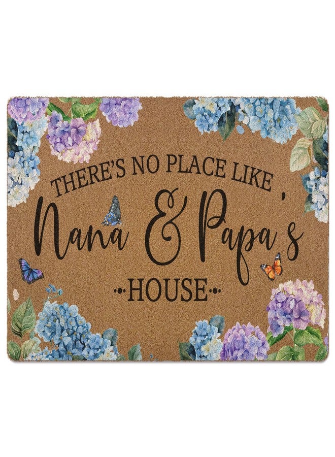 XLDLIOO Nana and Papa Gifts Funny Door Mat, Funny Welcome Front Door Mat Indoor Outdoor Entrance, Gifts for Nana and Papa Artificial Coir Doormats Rugs for Porch Entryway Decor 30x17in - Image 1