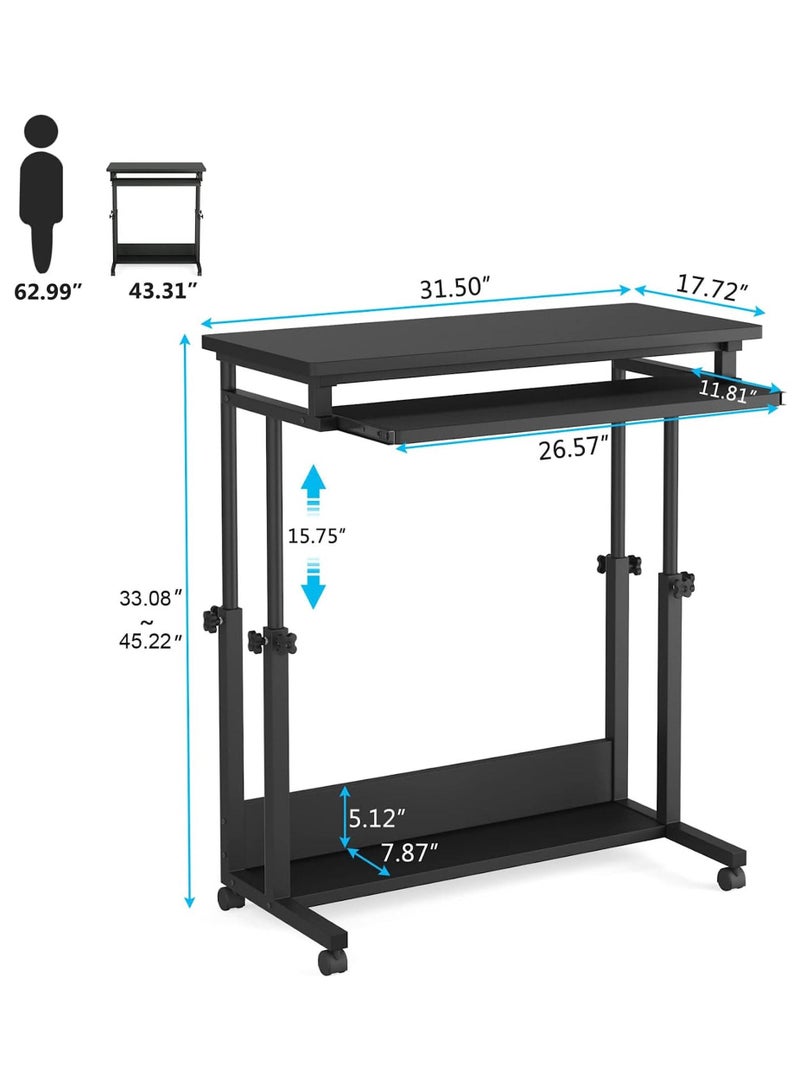 Storage Laptop Table Desk Bedroom Working Writing Reading Desk Corner Coffee Storage Home Desk Escritorio Home Supplier - Image 4
