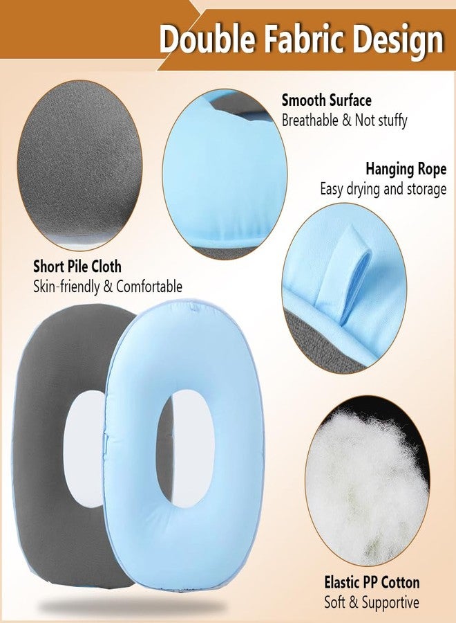 ZNALDP Donut Pillow for Bed Sores Pressure Ulcer Relief Seat Cushion Butt Pillows for Sitting After BBL Hip Surgery Postpartum Medical Ring Cushion for Tailbone Pain Hemorrhoid Pillow Doughnut Pad (Grey) - Image 2