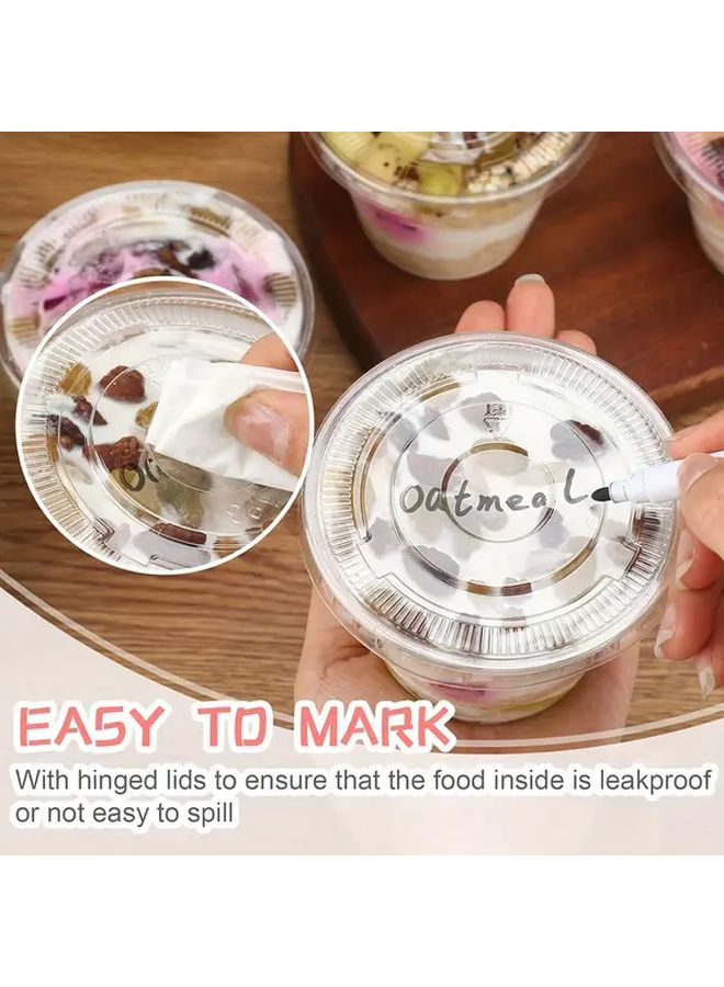 50pcs Shatterproof PET Food Storage Containers With Lids 180ml 6oz Leak Proof Stackable Durable - Image 2