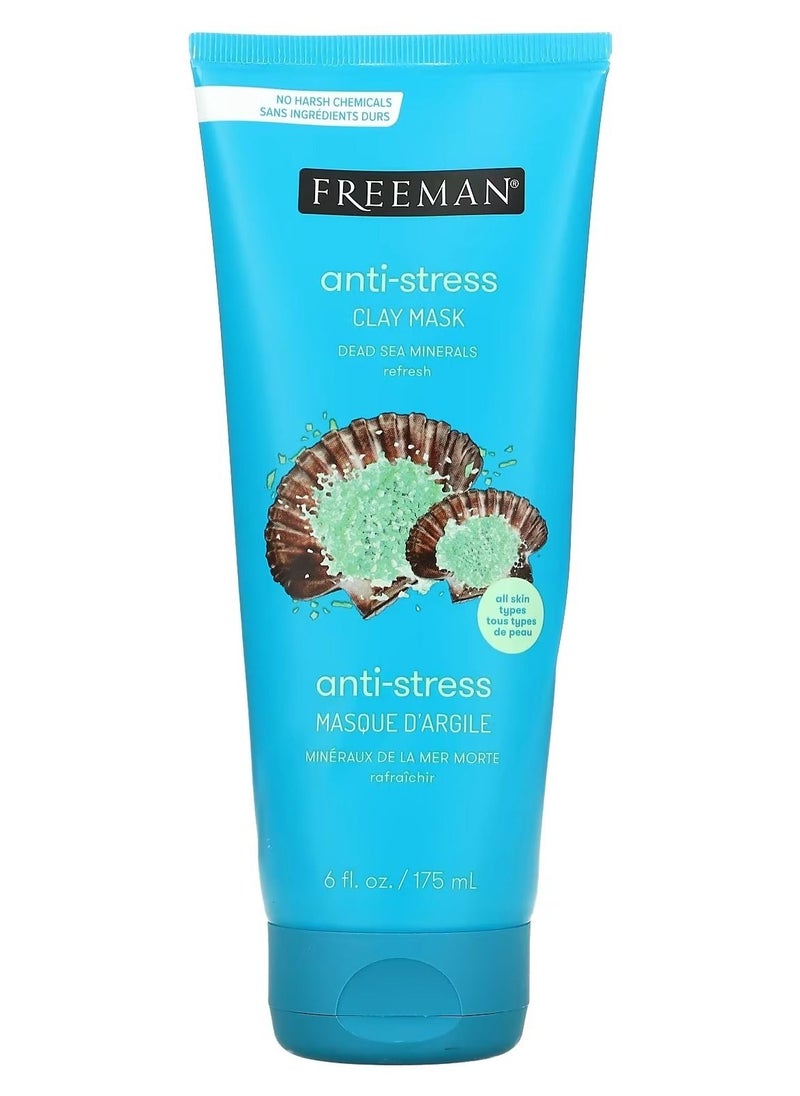 Freeman Beauty - Anti-Stress Clay Beauty Mask Dead Sea Minerals 6 fl oz 175 ml - Image 1