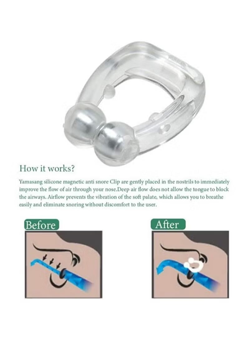 Magnetic Anti Snoring Nose Clips 4 Piece Anti Snoring Device For Preventing Snoring and Improving Sleep - Image 4