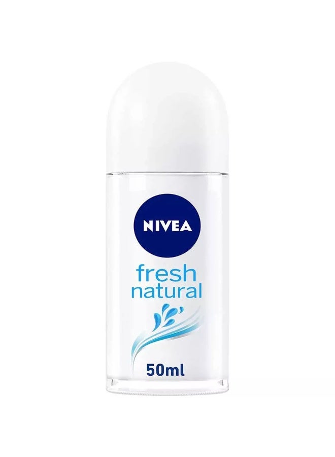 NIVEA Fresh Natural Deo Roll-On, Deodorant for Women, Ocean Extracts, Roll-on 50ml - Image 2