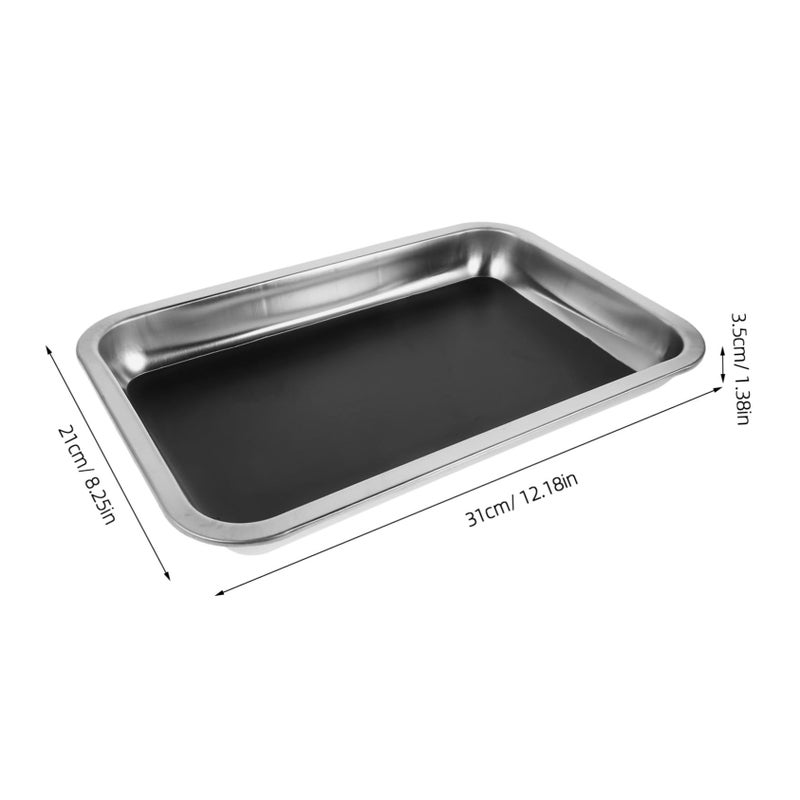 Stainless Steel Dissection Tray 26x19x4cm for Biology Lab Anatomy Easy Clean Science Educational Tool - Image 3