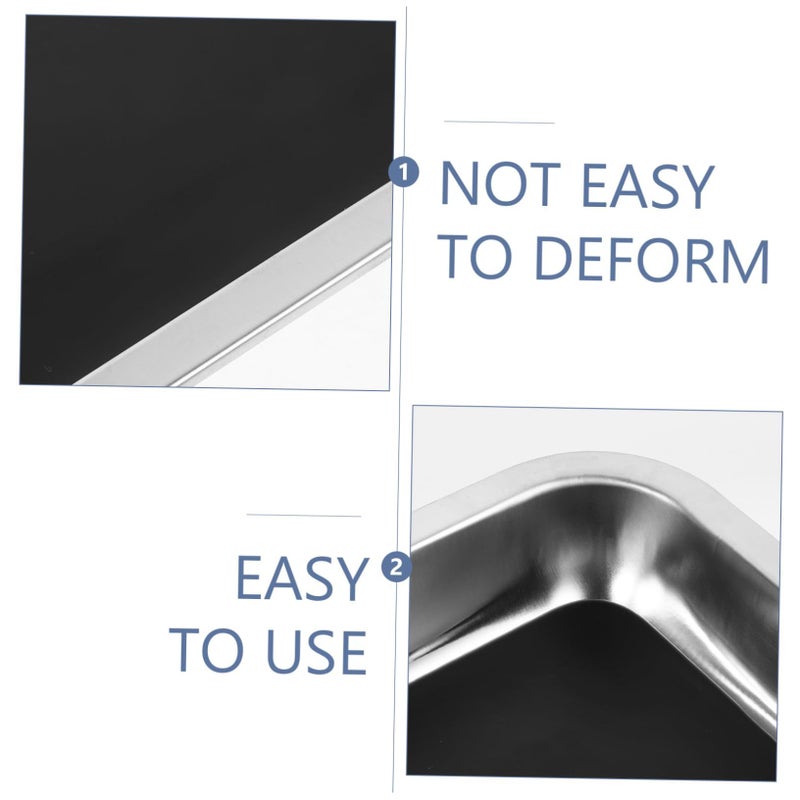 Stainless Steel Dissection Tray 26x19x4cm for Biology Lab Anatomy Easy Clean Science Educational Tool - Image 4