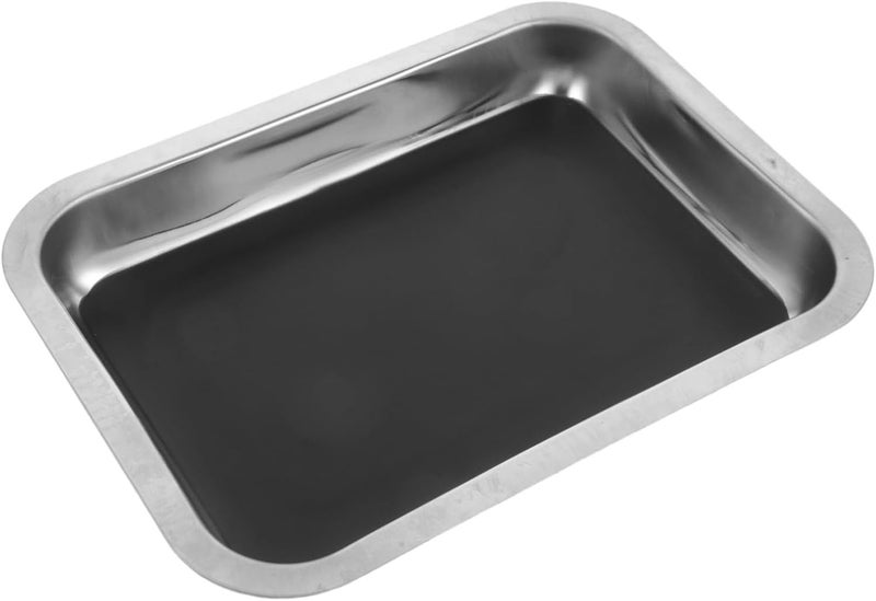 Stainless Steel Dissection Tray 26x19x4cm for Biology Lab Anatomy Easy Clean Science Educational Tool - Image 1