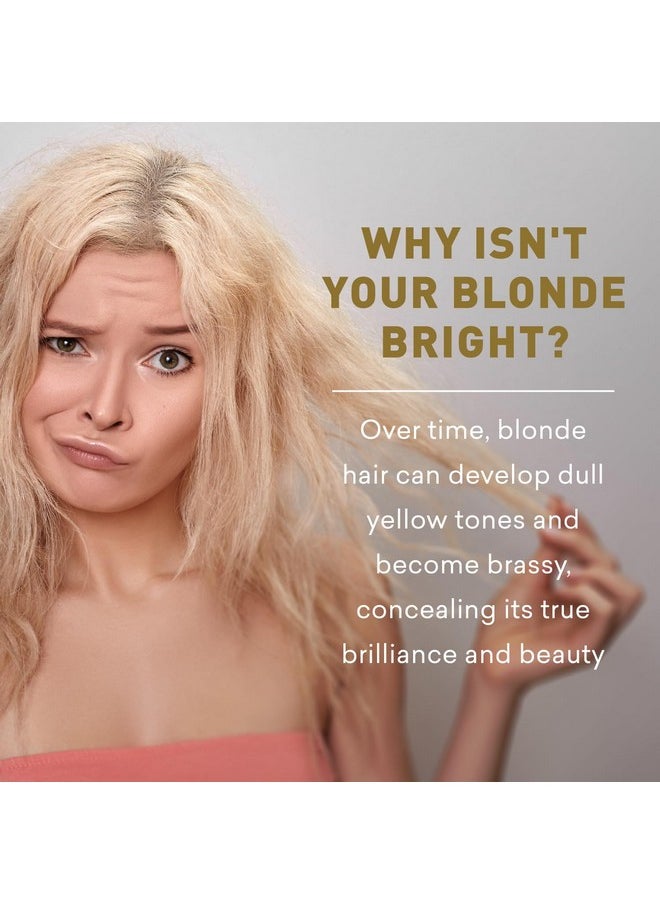 Just Nutritive Shampoo For Blonde Natural & Colortreated Hair Neutralize Brassy Tones No Purple Or Blue Shampoo Paraben Free Phthalate Free Silicone Free 8 Oz. Bottle  - Image 2