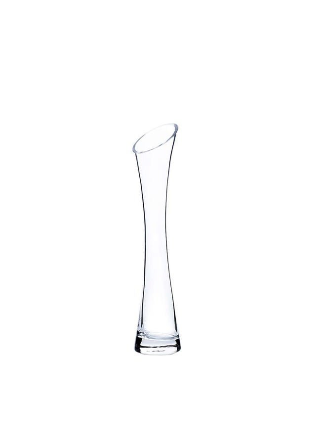 Quupy 20CM Small Flower Vase Tall Thin Narrow Necked Glass Vases Clear Mini Mouth Single Stem Vases for Decorative Home Decor Living Room Office and Centerpieces - Image 1
