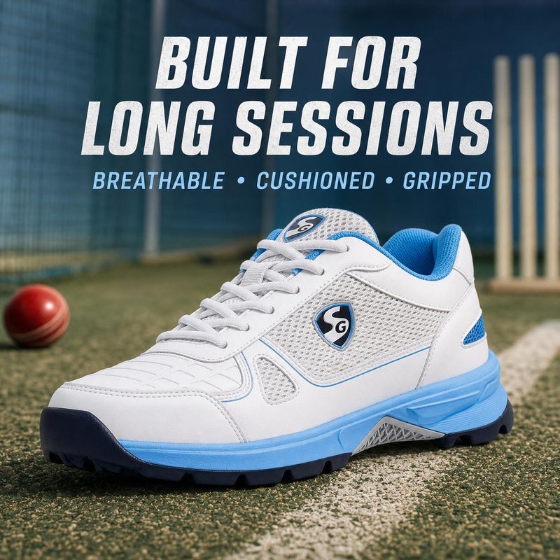 SG Scorer White/Aqua Cricket Shoes, UK 4 / EU 37 - Image 5