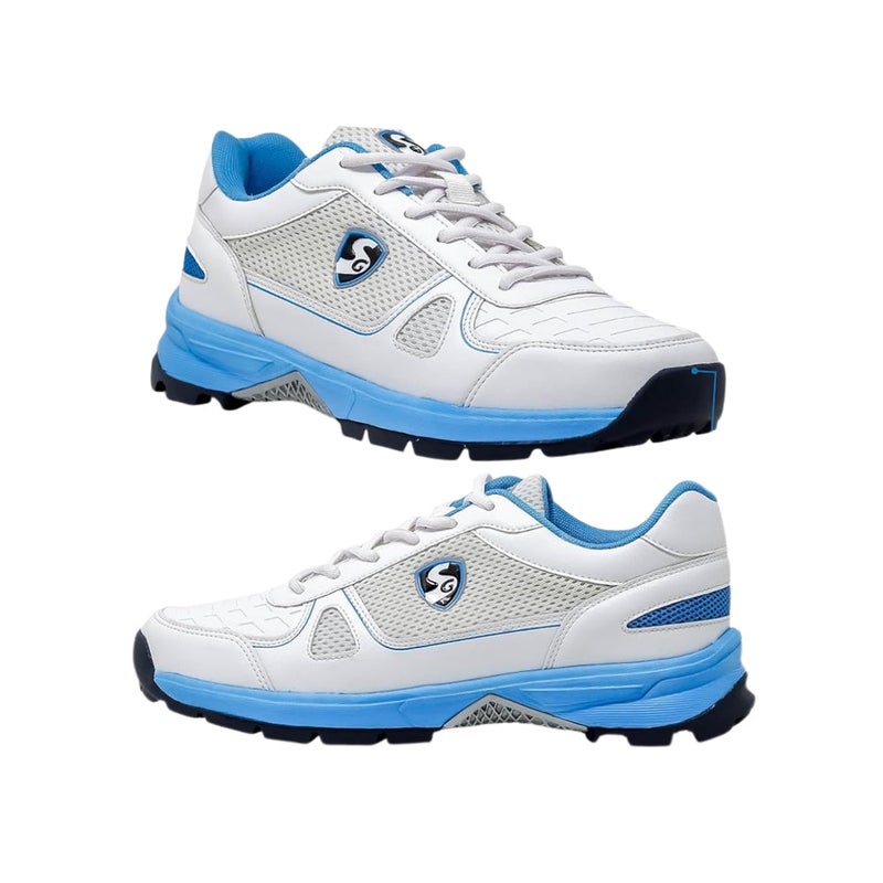 SG Scorer White/Aqua Cricket Shoes, UK 4 / EU 37 - Image 1