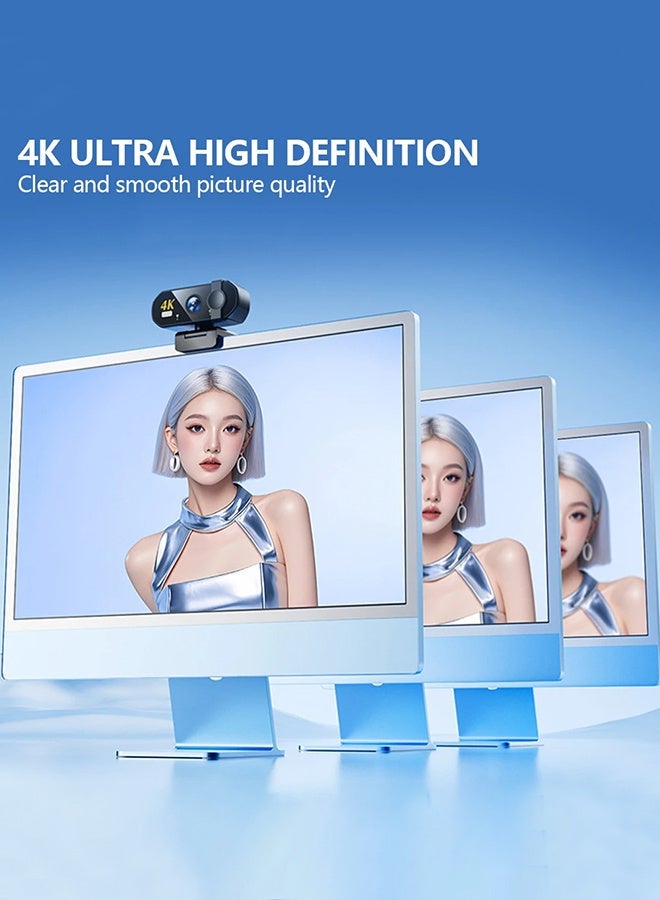 REMAX 4K HD PC Webcam, Autofocus Streaming Webcam With Microphone And Tripod, USB Plug & Play, Suitable For Desktop/Laptop Zoom, YouTube, and Game Streaming. - Image 3