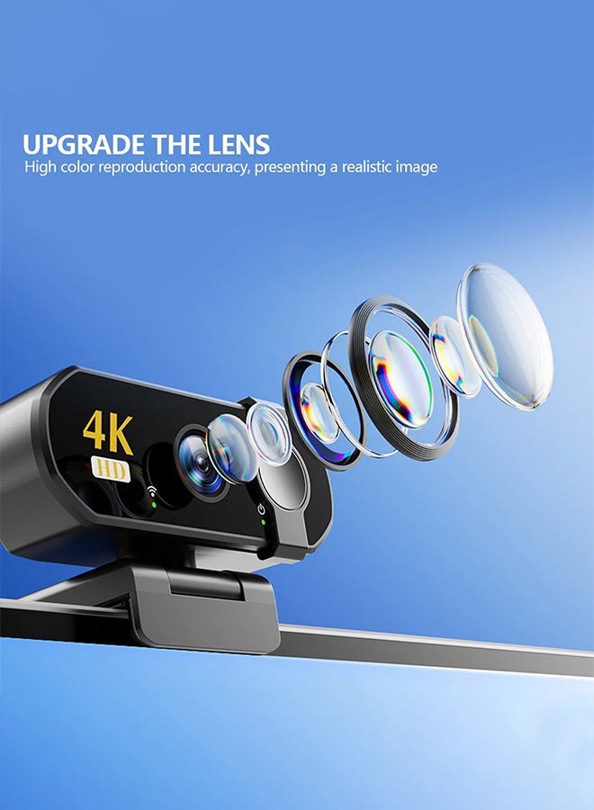 REMAX 4K HD PC Webcam, Autofocus Streaming Webcam With Microphone And Tripod, USB Plug & Play, Suitable For Desktop/Laptop Zoom, YouTube, and Game Streaming. - Image 5