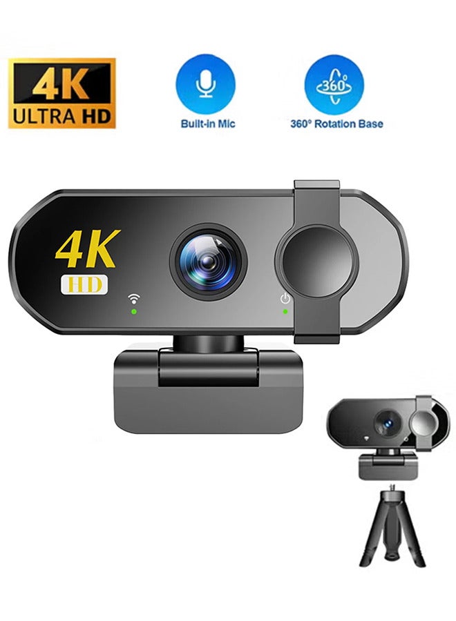 REMAX 4K HD PC Webcam, Autofocus Streaming Webcam With Microphone And Tripod, USB Plug & Play, Suitable For Desktop/Laptop Zoom, YouTube, and Game Streaming. - Image 1