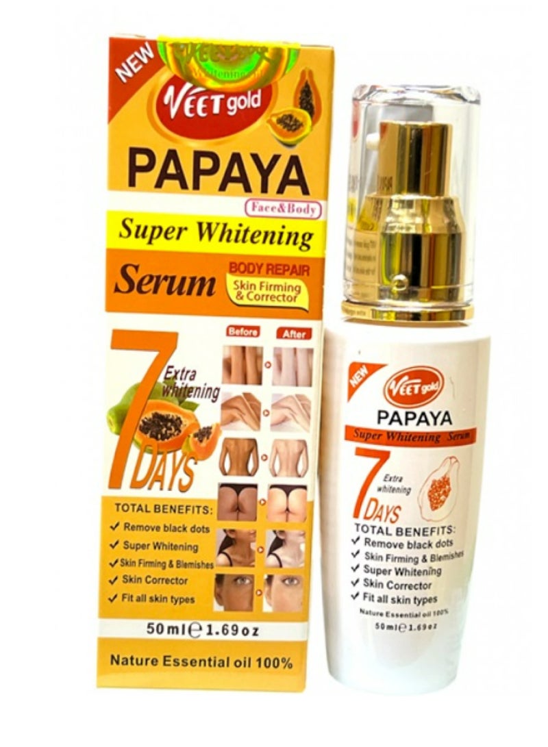 Veet gold Papaya Face And Body Super Whitening Serum 50 ML