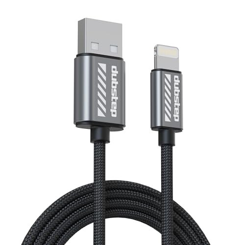Dubstep Blaze Flash 20W USB-A To Type-L 1.25M Data Fast Charging Nylon Braided Cable with Overheat Protection | 70k Insertion Tested (Grey) - Image 1