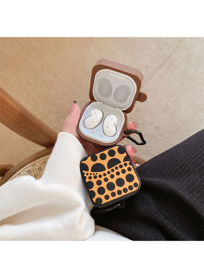 Case Compatible with Samsung Galaxy Buds 2 Case (2021) Galaxy Buds Pro Case (2021) Galaxy Buds Live Buds 2 Pro Cartoon Silicone Full Protective Cute Covers for Girls Women Brown Ice Cream - Image 4