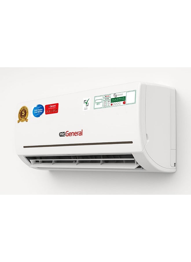Pro Gen PRO GENERAL1.5 Ton Rotary Split AC, Highly Efficient Cooling Air Conditioner with T3 Tropical Rotary Compressor, R410a Gas, 3D Swing pattern air delivery technology, 18000 BTU AC, Gold coated technology, Sleep mode operation, Silent operation. Best for Home & Office use -PRG18000N25 - WHITE  - Image 2