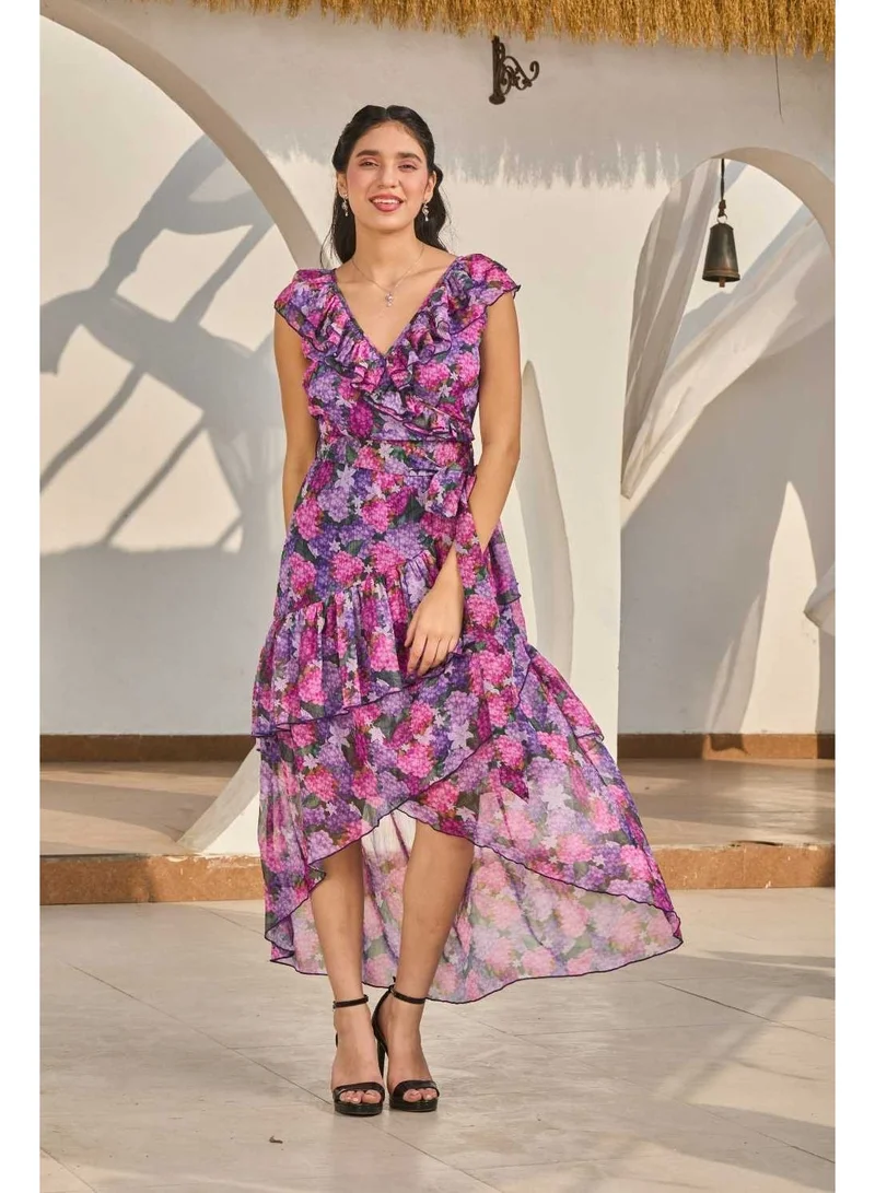 Luxe & Hardy  Luxe & Hardy Polly Ruffle Dress for Women | Best Price UAE