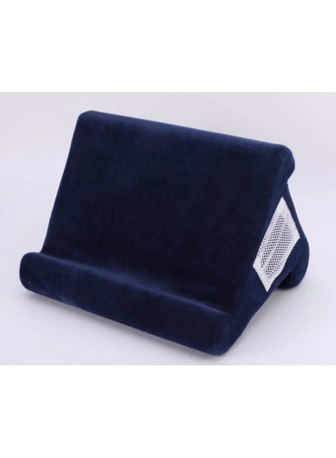 Hot Pad Pillow Lazy Convenient Pillow Triangle Pillow Home Practical Mobile Phone Bracket Reading Pillow Wholesale-Color:Navy Blue - Image 1