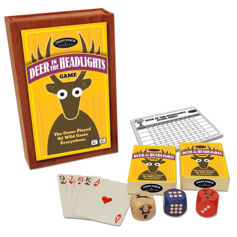 Front Porch Classics Deer In The Headlights The Card & Dice Game played by Wild Game Everywhere for Ages 5 and Up - Image 1