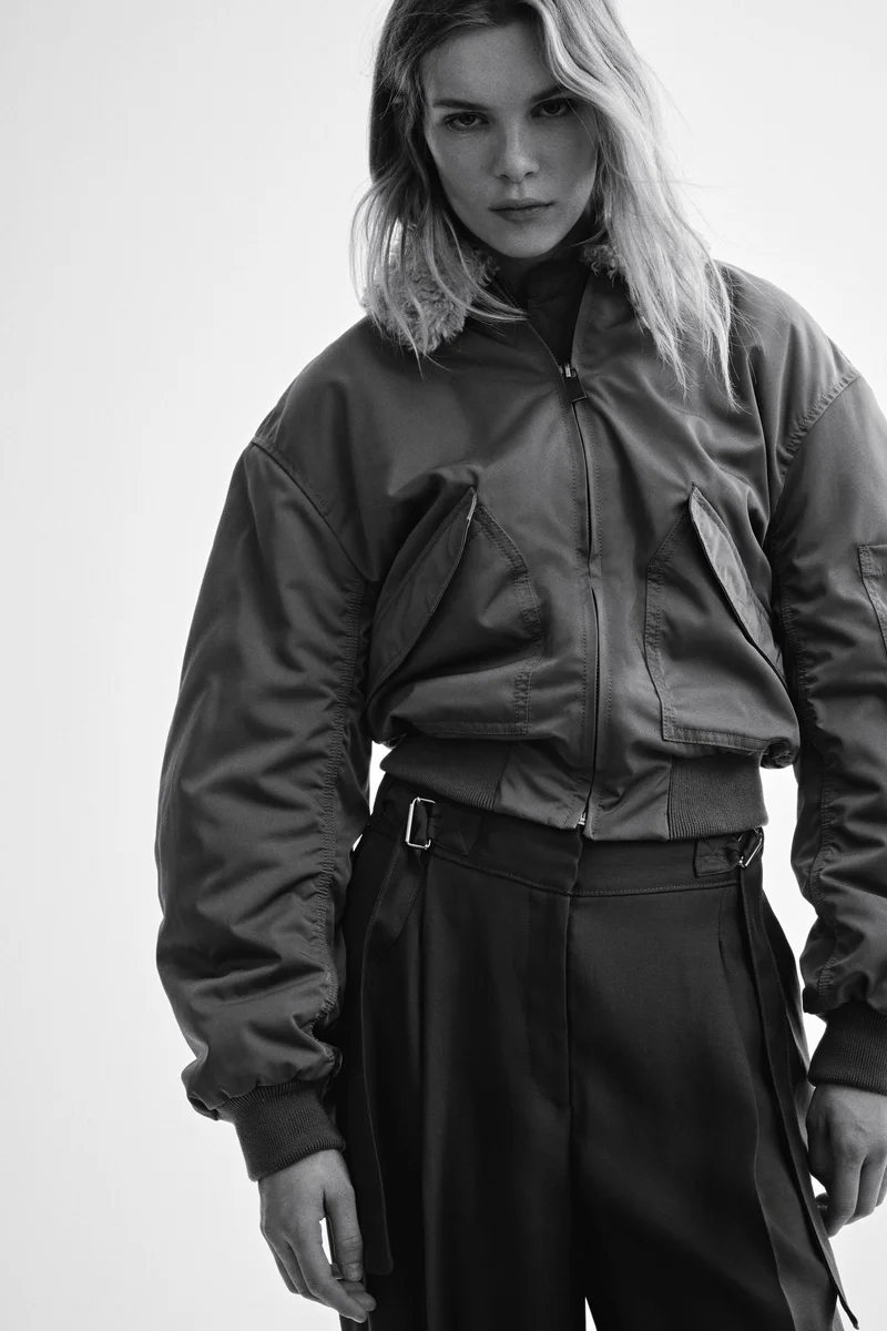 H&M Wide belt-detail trousers