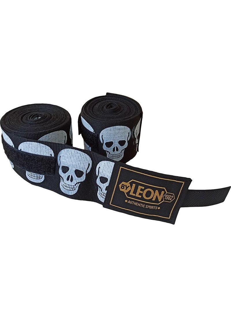 By Leon 1982 Leon Big Skulls Skull 5 Meters Boxing Bandage  - Image 1