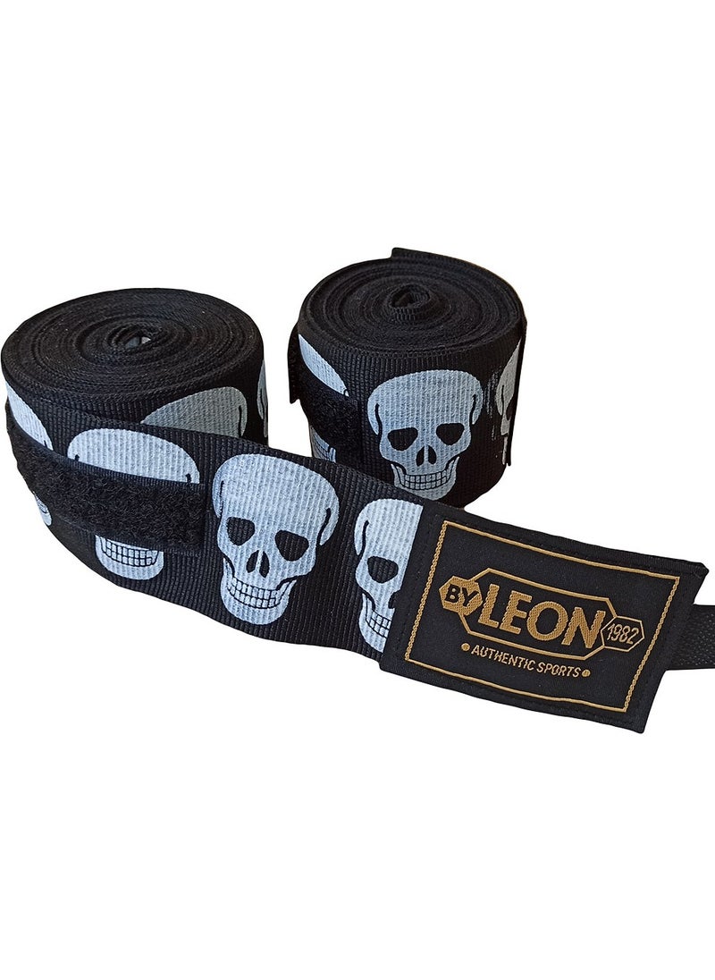 By Leon 1982 Leon Big Skulls Skull 5 Meters Boxing Bandage  - Image 2