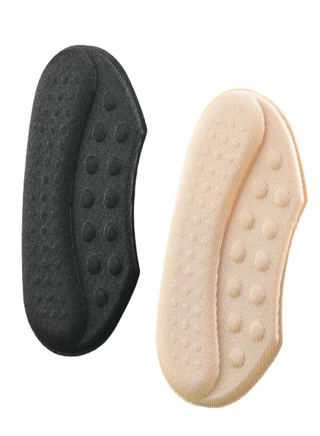 4PCS Cushioned Orthopedic Insoles - 2 Black + 2 Beige, Foot Comfort & Support - Image 1