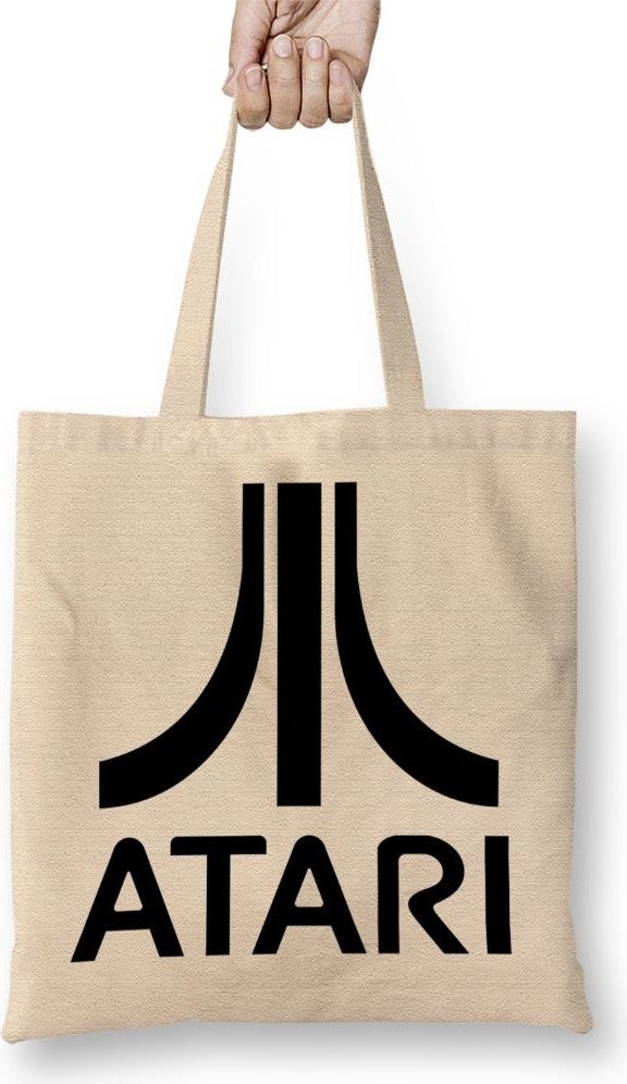 Baskı Dükkanı Print Shop Atari Logo Vintage Tote Bag Long Handle