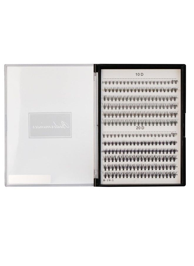 Bodermincer 10D /20D Mixed, 0.07mm /0.10 mm Mixed , 8-12mm,10-14mm,12-16mm,14-18mm,16-20mm and Under Eyelashes Mixed C Curl Natural False Eyelash Extension Soft Lashes Individual Eyelashes (8-12mm Mixed)  - Image 2
