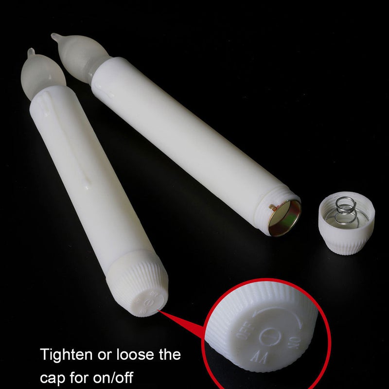 12pcs Flameless Candle Flickering Slim Candles for Home Wedding Decoration Without Battery Warm White Light - Image 4