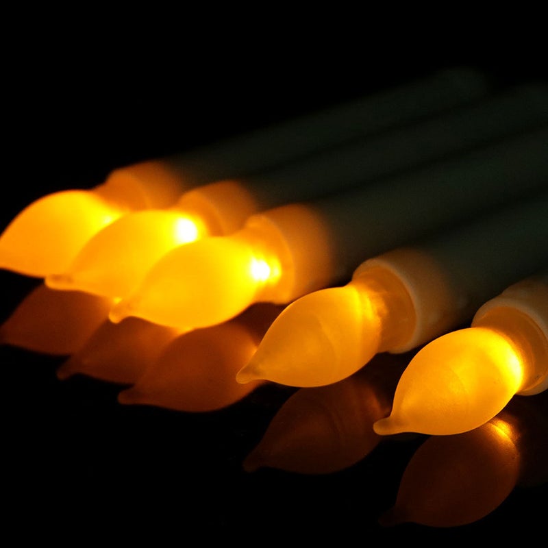 12pcs Flameless Candle Flickering Slim Candles for Home Wedding Decoration Without Battery Warm White Light - Image 3